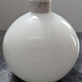 Old opaline brass globe wall light & art deco porcelain base 1930 Ø 13 cm