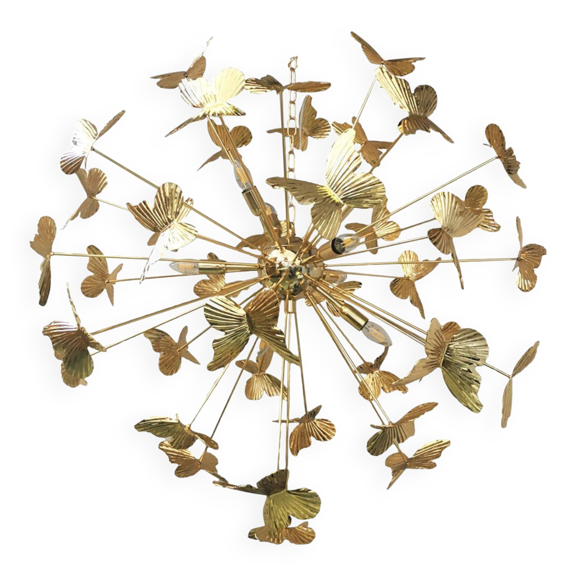 hammered brass chandelier