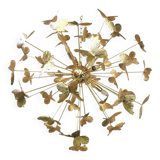 hammered brass chandelier