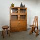 Old MD storage furniture bookcase design Martin Dupuis light oak 1950s vintage