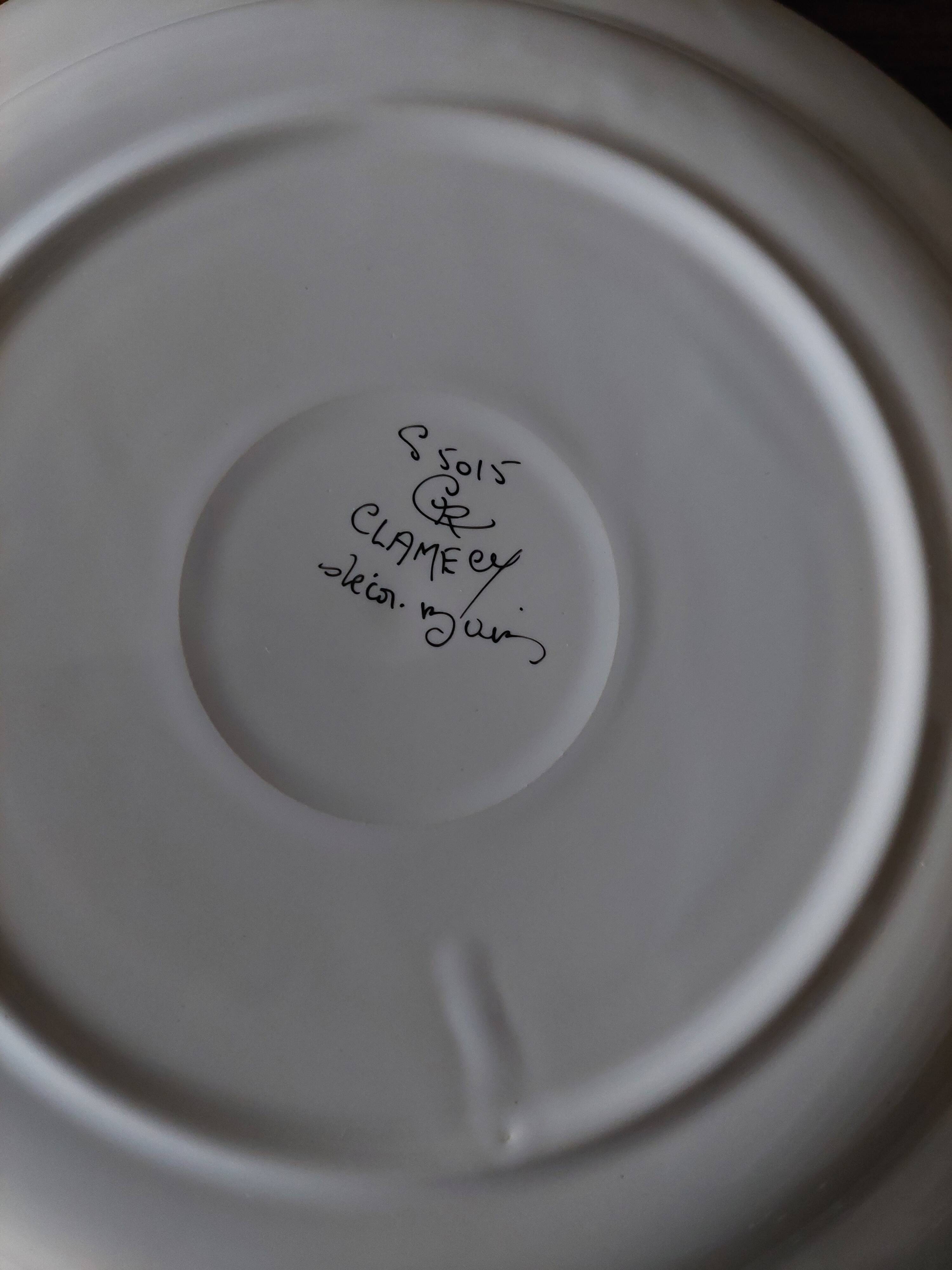 Hollow plate earthenware with eastern decor