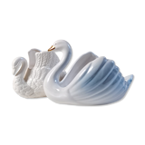 Vintage ceramic swans 80s