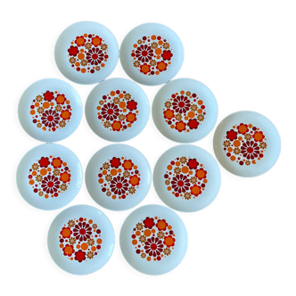 Set of 11 dessert plates Bavaria