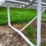 Banc de jardin ancien avec pieds en métal