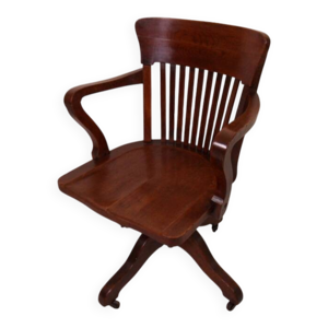 Fauteuil de bureau en chêne ancien