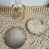 Set of 2 Silver-Plated Metal Coasters for Carafes or Bottles, Swedish