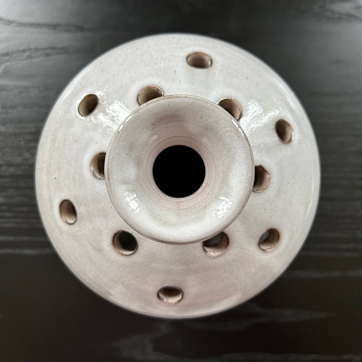 Vase with flowers and iris decor