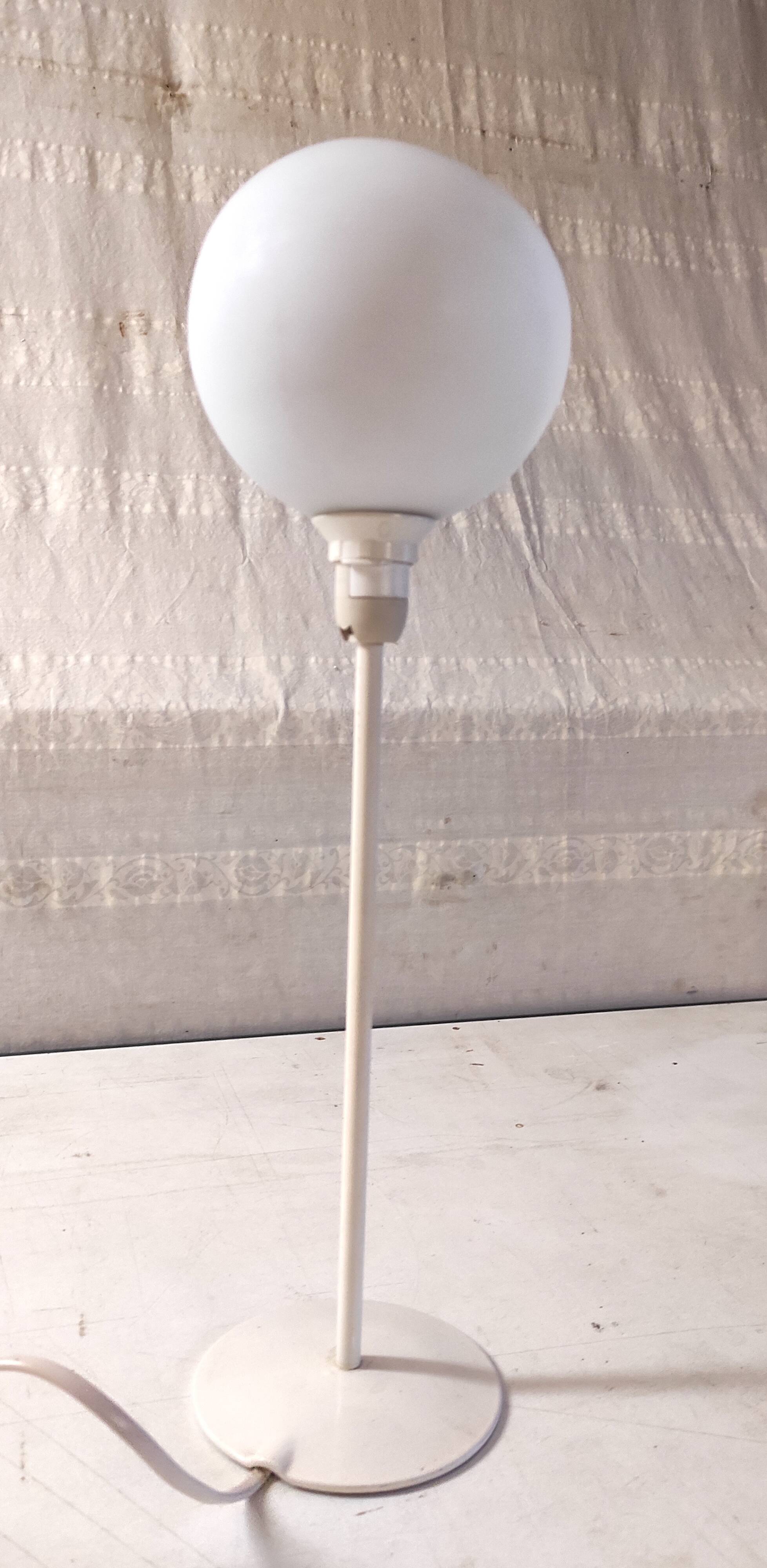 Opaline globe designer table lamp