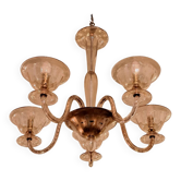 Lustre Vénitien de Murano en verre fumé