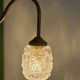 Vintage moulded glass tulip swan neck wall light