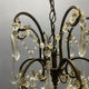 Wrought Iron Murano Glass Chandelier 1950’s 