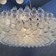 Extra Large Murano Glass Bubble Chandelier / Flushmount, Italy, 1980s