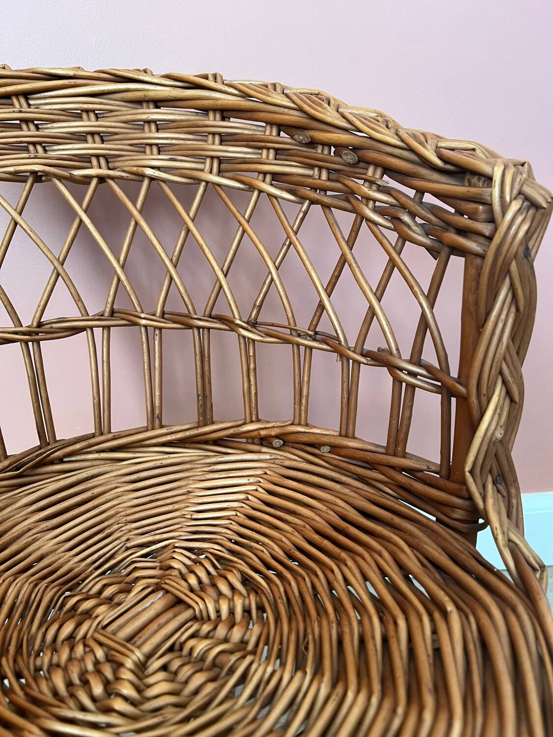 Petit fauteuil osier enfant
