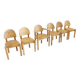 6 x Vintage Dining Room Chairs by Rainer Daumiller pine wood, Denmark, 1970