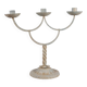 Vintage patinated lacquered metal candlestick brocante