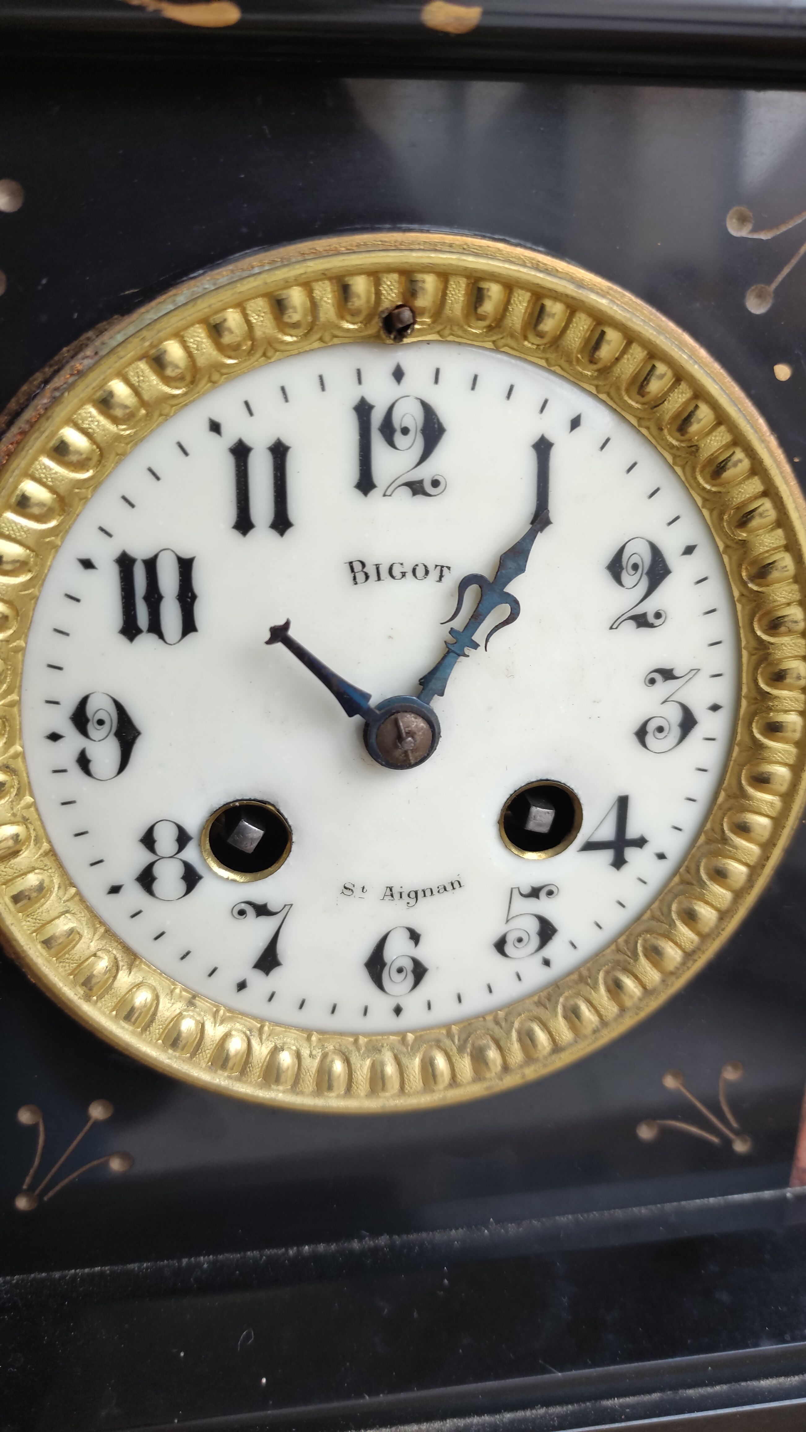 Old fireplace set period Napoleon III clock clock chandeliers