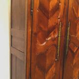 Louis XV cabinet with gendarme hat in solid cherry wood 18th century