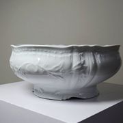Grand saladier vintage Bernardaud attribué, modèle Louvre, porcelaine de Limoges