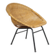 Woven rattan armchair from the 1960s