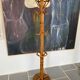 Vintage rattan parrot coat rack