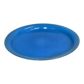 Plateau en opaline bleu et or 19ème