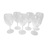 Set de 6 grands verres à vin de Bordeaux en cristal