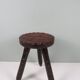 Tabouret brutaliste espagnol tripode 1960