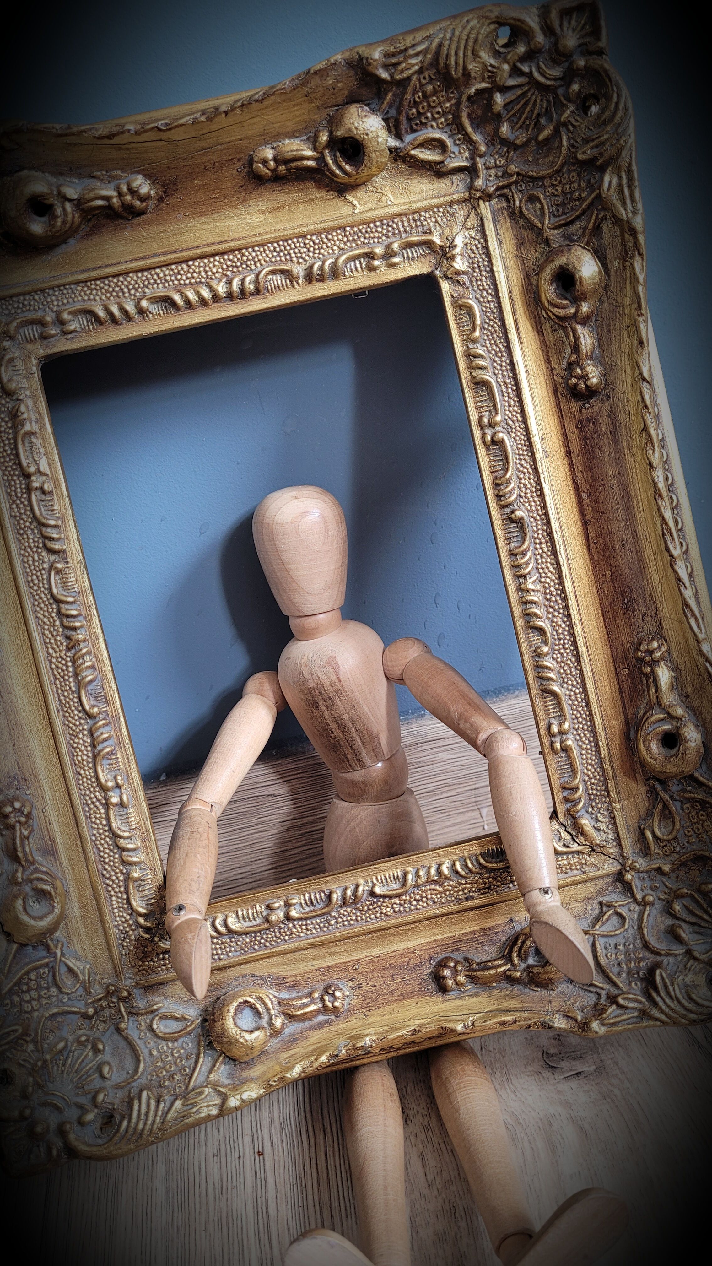 Golden baroque frame