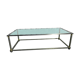Steel and brass coffee table