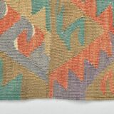 Tapis Kilim Anatolien Vintage – Tissé Main, Motifs Géométriques, 163x290 Cm