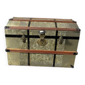 Antique Brass Steamer Trunk Early 1900s