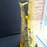 Beer pitcher (can) in engraved ambrino blown glass