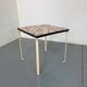 Vintage Modernist Mosaic Ceramic and Steel Side Table, 1950s