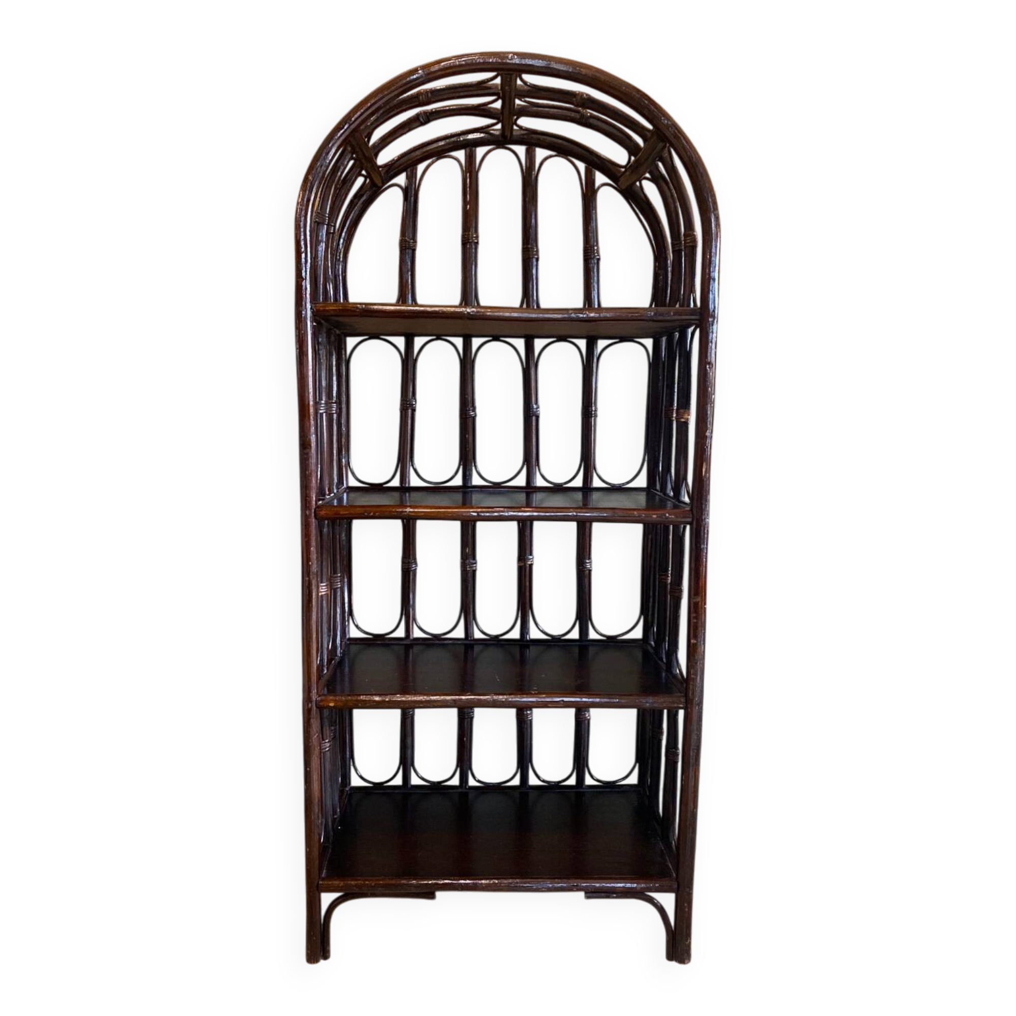 Vintage rattan shelf