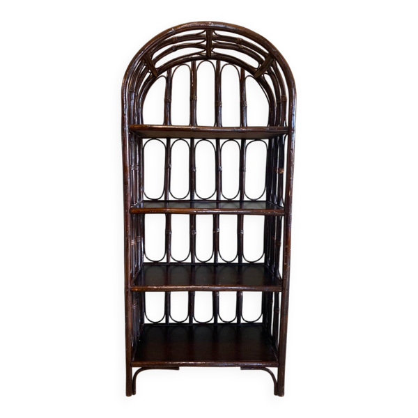 Étagère en rotin vintage