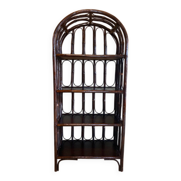 Étagère en rotin vintage