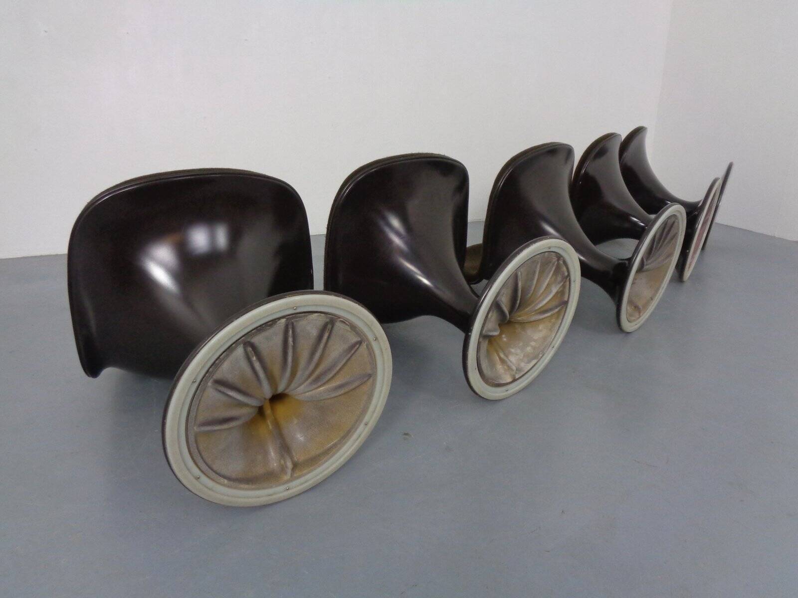 Orbit Chairs by Farner & Grunder for Herman Miller, 1970s, Set of 5