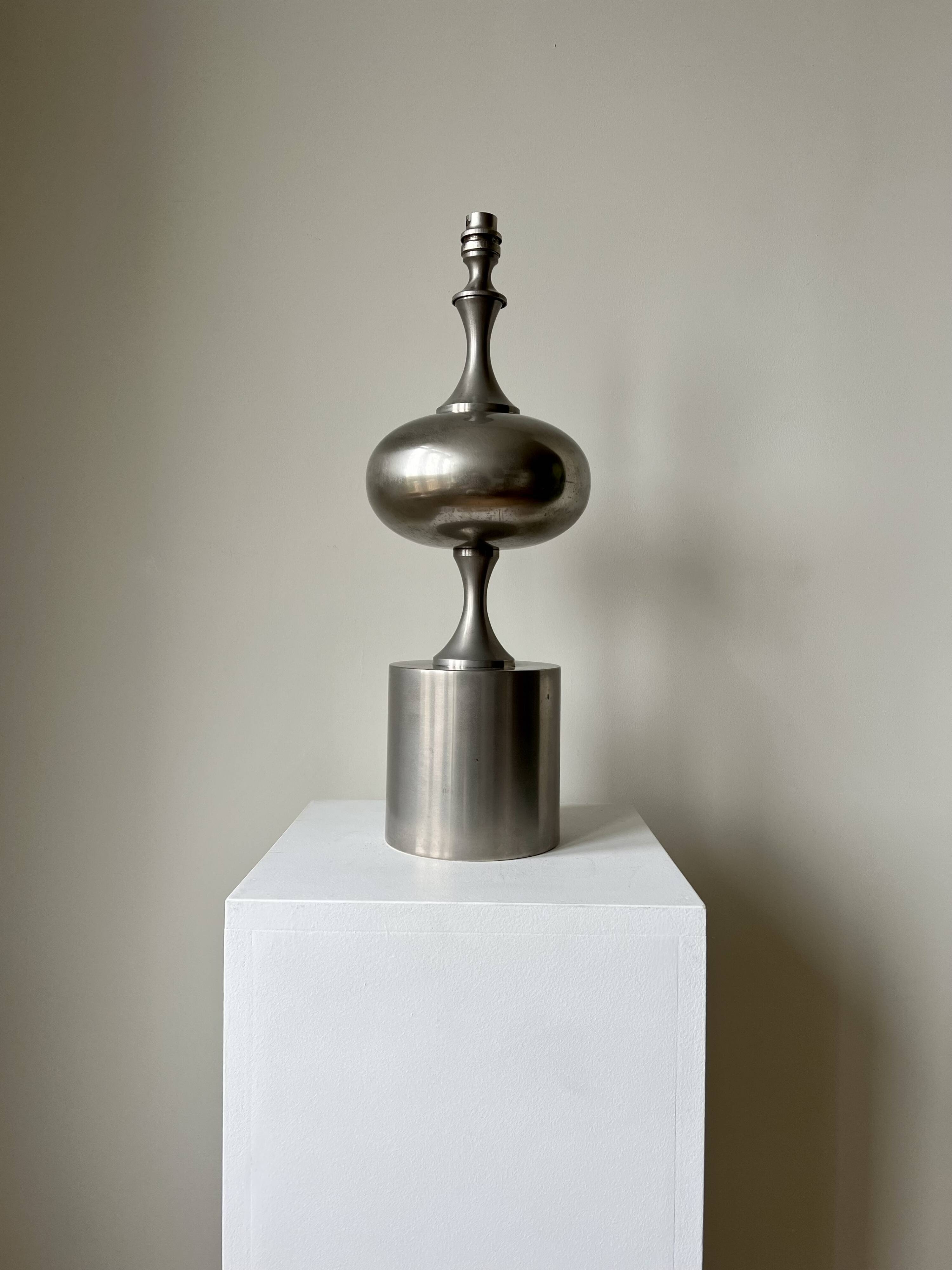 Large sculptural table lamp, Philippe Barbier style. France 1960-70s