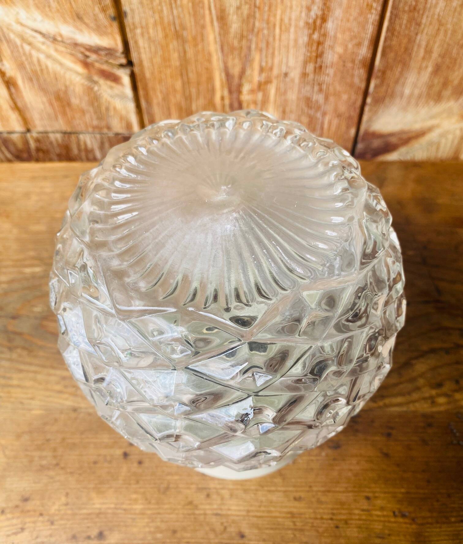 Molded glass wall light