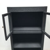 Matte 1930s black glass cabinet