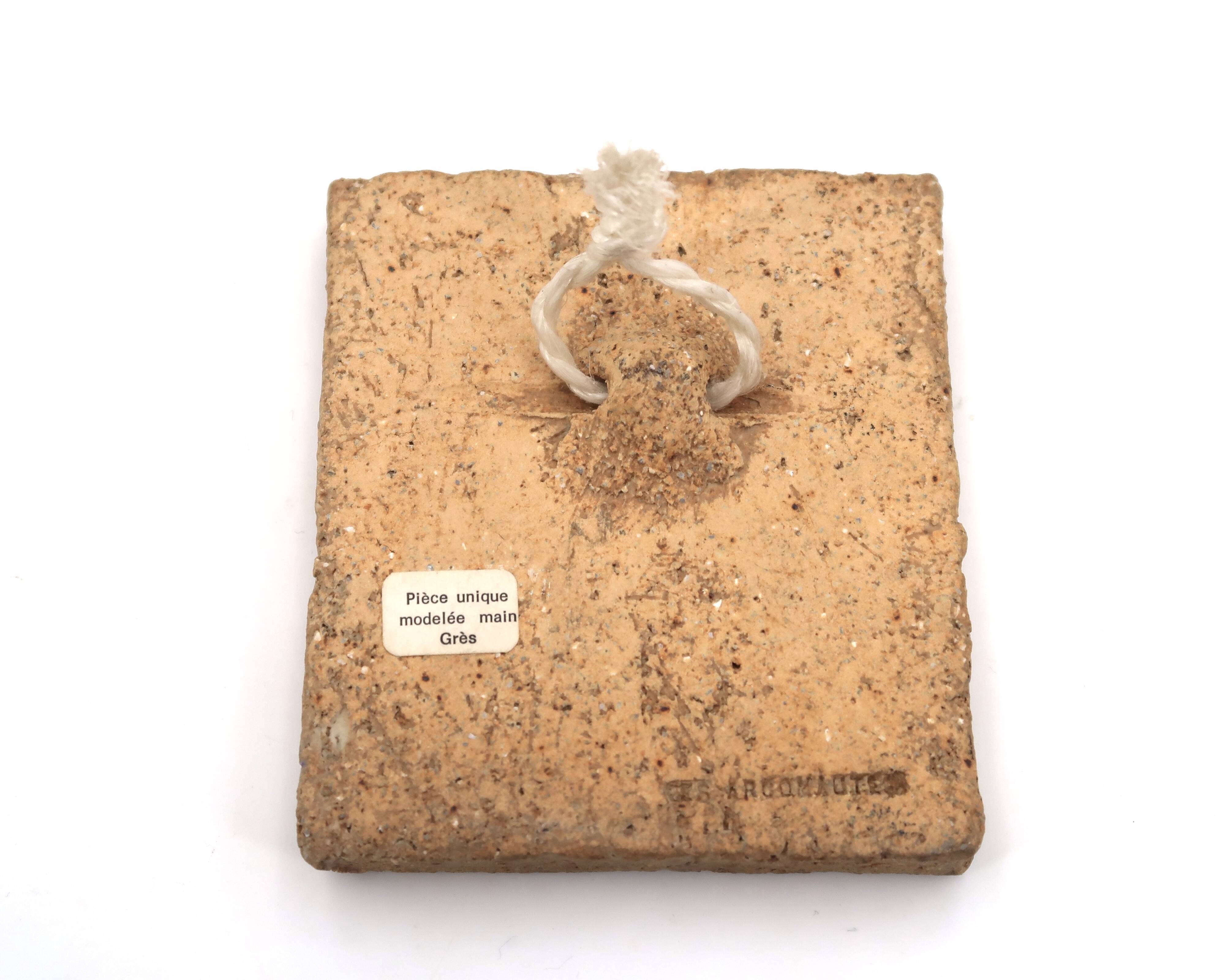 Relief wall sculpture in ceramic by Les Argonautes Vallauris, 1970s