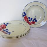 4 vintage soup plates from the HBCM factory
