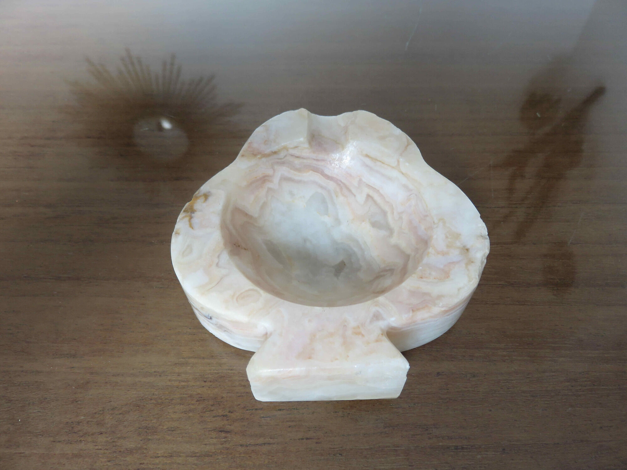 Series of 4 ashtrays "card game" in alabaster 60s 70s