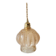 Amber molded glass pendant lamp