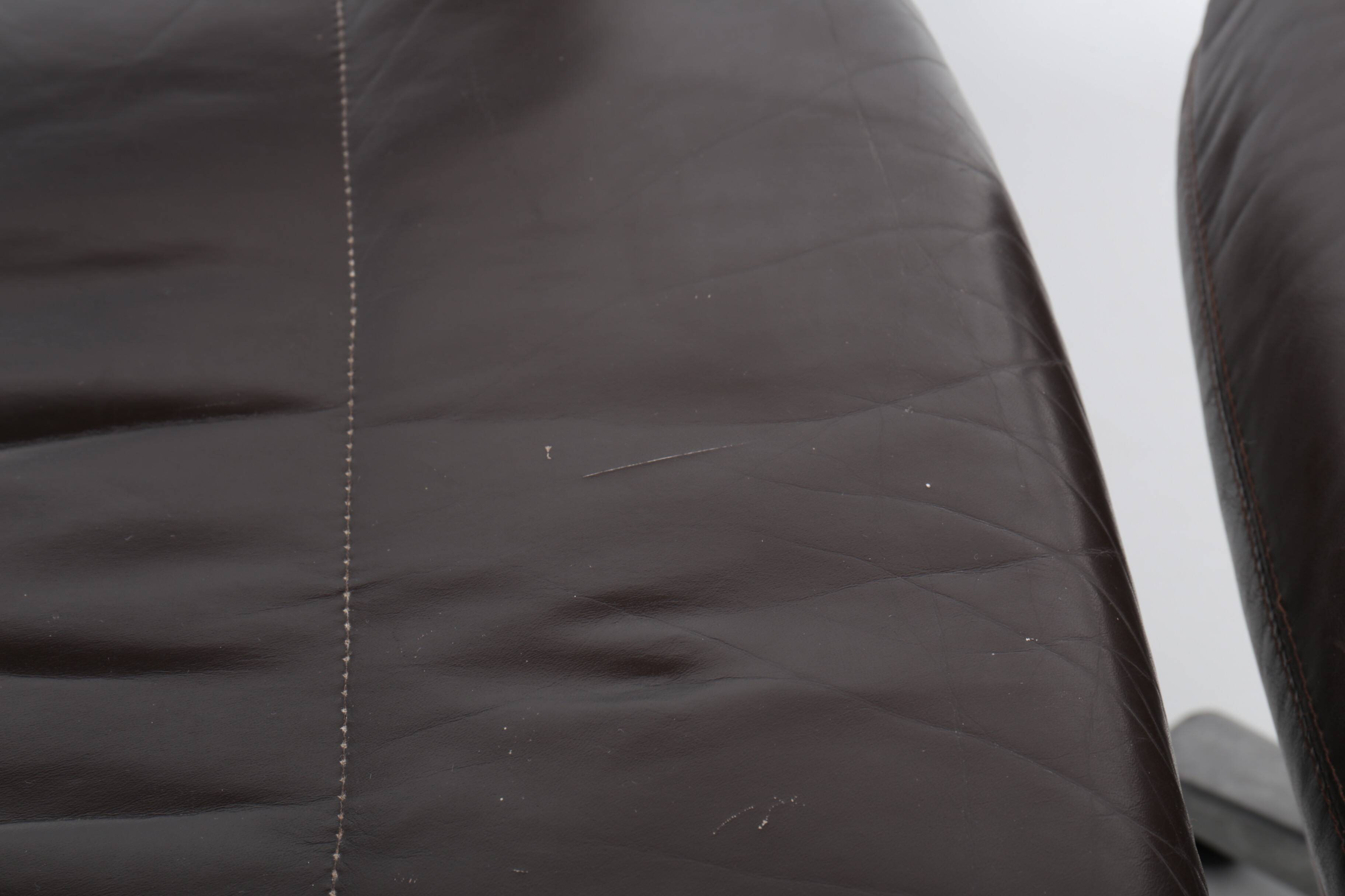 Pair of leather visitor armchairs by Eugen Schmidt