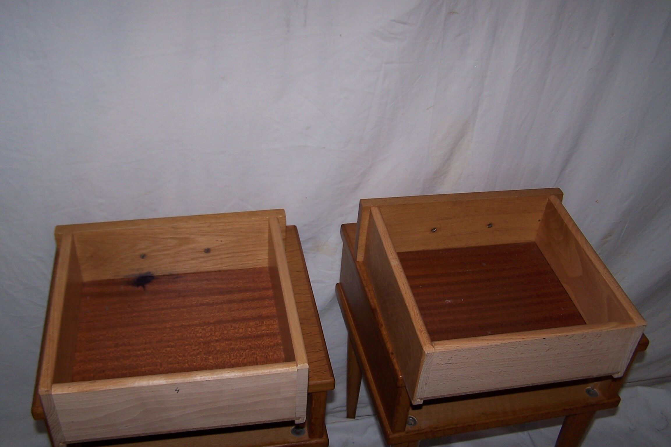 2 bedside table; extra furniture years 50
