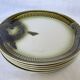 6 fish plates, earthenware from Moulin des Loups in Orchies