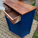 Blue, wood and Parisian buffet.