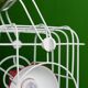 Two-tone White and Red Lamp in Powder-Coated Metal, Ikea PS2017 by Metali Crasset, Cordless for Indoor/Outdoor