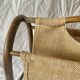 Vintage bamboo and fabric magazine rack